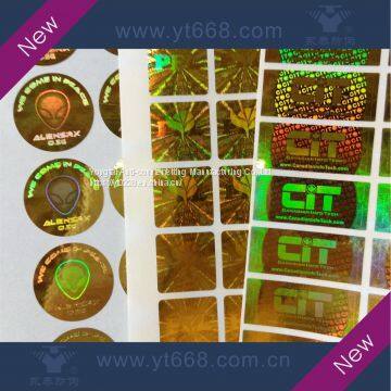 Self-adhesive hologram label sticker with QR code/barcode