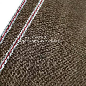 7.7oz Competitive Price Coffee Light Selvedge Jeans Canvas Fabric For Overall W93510A photo-2