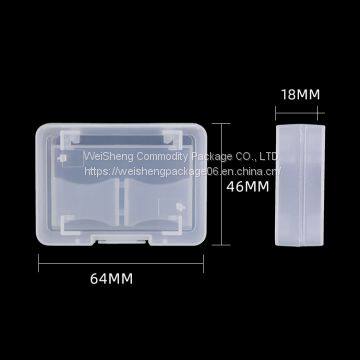 WEISHENG Multi 4 Slots CF SD Card Holder SD Memory Cards Small Memory Micro Card Boxes TF MMC Card Case Plastic photo-2