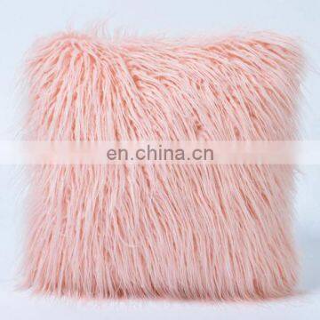 Home Decorative Plush Solid Color Throw Pillow Cover for Sofa photo-5