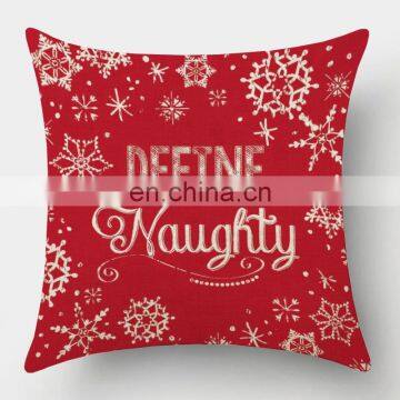 I@home Christmas Theme Simple Style Chair Sofa Linen Pillow Cushion Cover