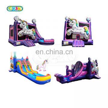 unicorn commercial combo inflatable bouncy bounce house for kid