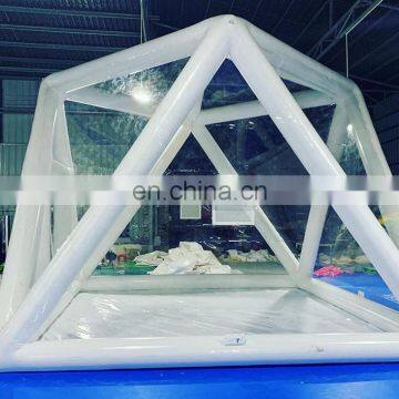 Custom Air Sealed transparent clear tent frame inflatable family glamping tent