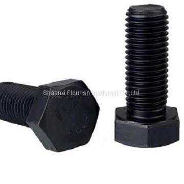 CARBON STEEL HEX HEAD BOLT DIN933 / ISO 4017 WITH BLACK FINISH