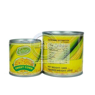 Easy Open Paper Label Canned Fresh Whole Golden Sweet Kernel Corn in Tin photo-2
