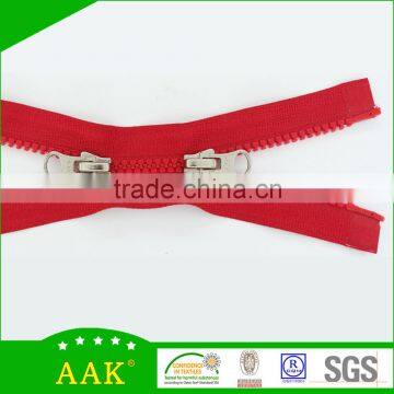 3# Delrin Open End Double Puller Metal Garment Accessories Mens Shirts Zippers photo-3