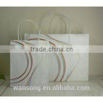gloss shopping gift paper bags with handle string