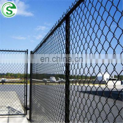 6ft 7ft 8ft Galvanized Diamond Mesh Wire Fencing 8 Gauge 4mm PVC Coated Chain Link Iron Wire Mesh Fence