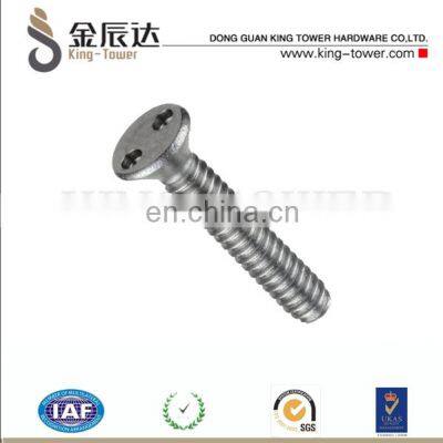 zinc snake eye screw tamper proof pig nose security screw (with ISO card )