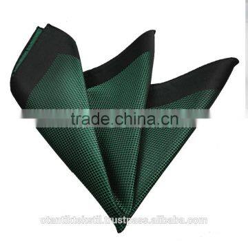 Green Checked Custom Pocket Square, Manufactoring Hankercheif,