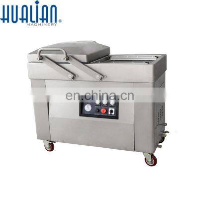 HVC-410S/2A-G Hualian Portable Nitrogen Gas Flushing Double Chamber Food Plastic Bag Packing Sealing Sealer Vacuum Machine