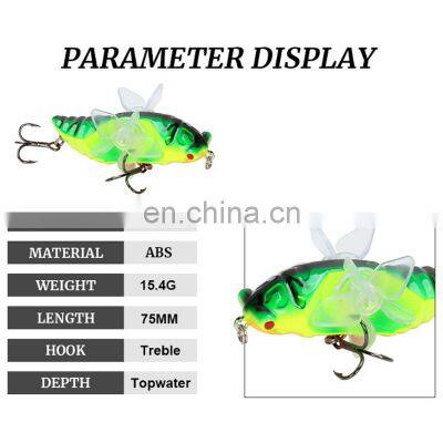 New Design 75mm 15.4g Floating Rotating Wings Propeller Fishing Lure Whopper Plopper Freshwater Saltwater Lures photo-3