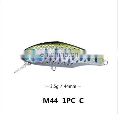 Hot Sale 4.4cm 3.5g Artificial Sinking Hard Minnow Lures Fish Lure Bodies Fishing Bait