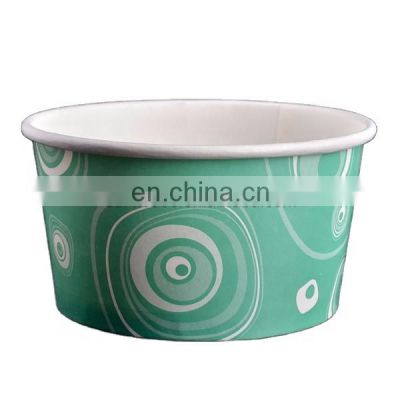 Custom printed disposable 6oz ice cream paper cup black