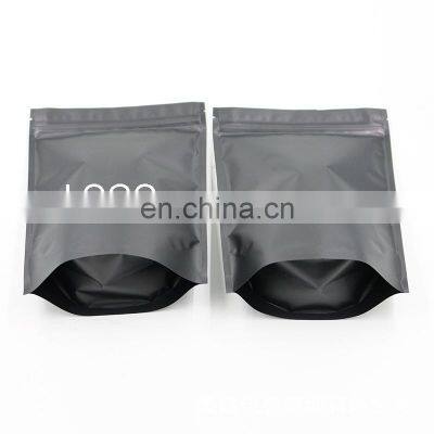 Custom Matt Light Food Packaging Zip Lock Silver Mylar Aluminum Foil Plastic Bags