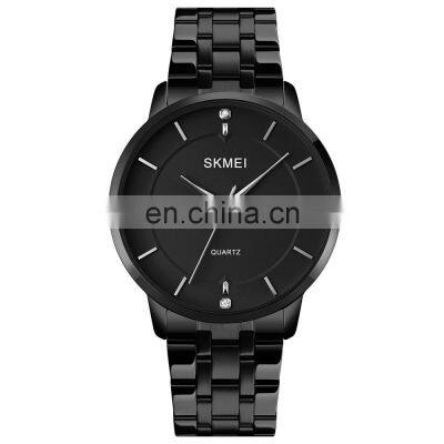 Skmei 1801 Fashion Quartz Wristwatch Luxury Black Stainless Steel Watches Men Wrist