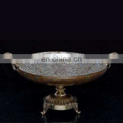 brass antique fruit bowl for decor