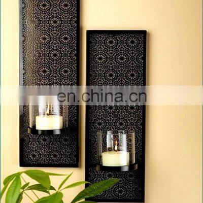 metal cast wall candle holders for decor