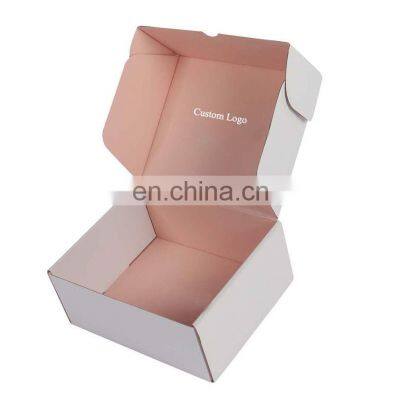 Custom small logo cosmetic airplane mailer box shipping folding paper packaging for monthly weekly box