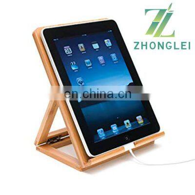Wholesale Cheap Natural Bamboo Wood Folding Holder Stand for IPad photo-2