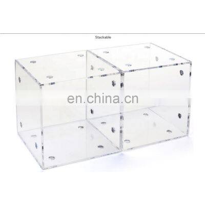 Clear Acrylic Box with Magnets Stackable Acrylic Display Box Set of 2