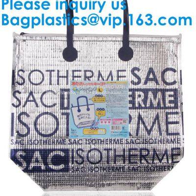 Insulated Thermal Non Woven Aluminum Foil Cooler Bag For Frozen Food,Reusable Insulated Aluminum Foil Thermal Lunch Cool photo-5