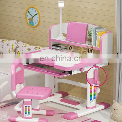 Height Adjustable table and chair modern writing home drawing ergonomic children study table set With Storage Drawer