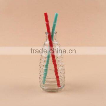 Clear Glass Screw Thread Flower Vase