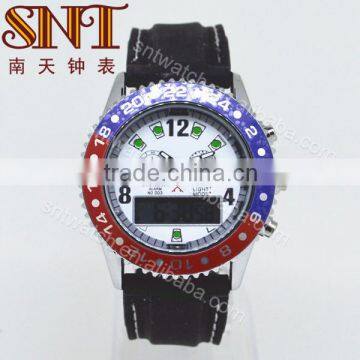 Ana-digital watch sport watch with silicone strap