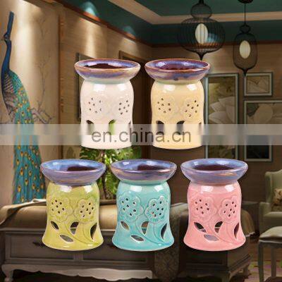 Incense Candle Wax Aroma Oil Burner Bedroom Aromatherapy Candle Stove Essential Oil Lamp Beauty Ceramic Incense Oils Burner photo-2
