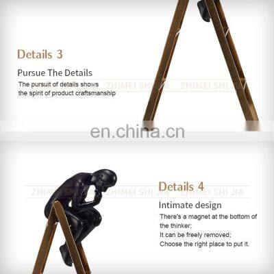 Metal Ladder Resin Thinker Sculpture Tabletop Home Decor photo-4