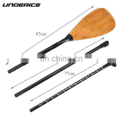 UICE 3-pieces Adjustable Lightweight Portable Bamboo Full Carbon Paddle with bag