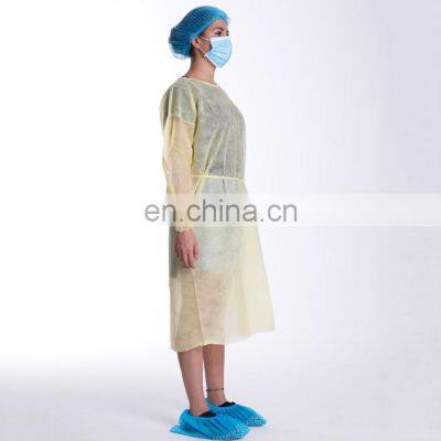 Factory Produce Patient Gown Disposable Blue Gown PPE Gown With Kinted Cuffs And Elastic Cuffs photo-4