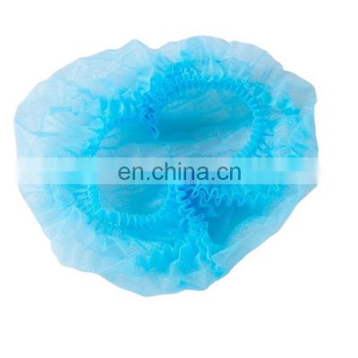 Cheap Disposable Head Cap Non Woven Clip Cap Anti-dust  Mobcap With Single/Double elastic