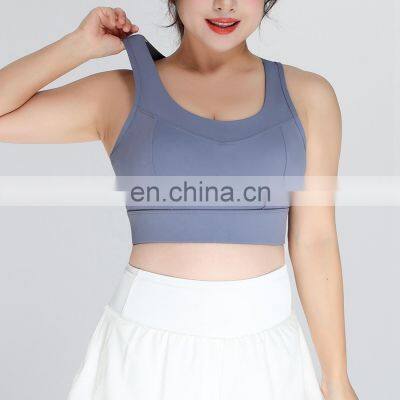 Plus Size S-5xl Fitness Backless Crop Sports Bras Gym Adjustable Buckle Custom Logo Tops