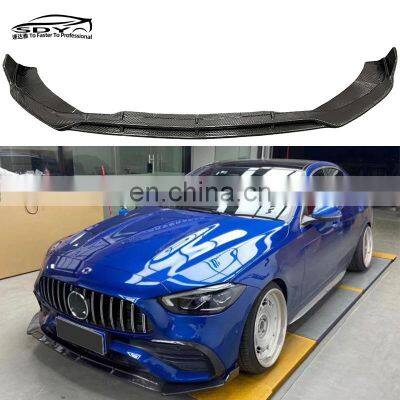 W206  High Quality Carbon Fiber BB Style Front Lip Front Bumper Lip Splitter For Mercedes Benz W206 C Class