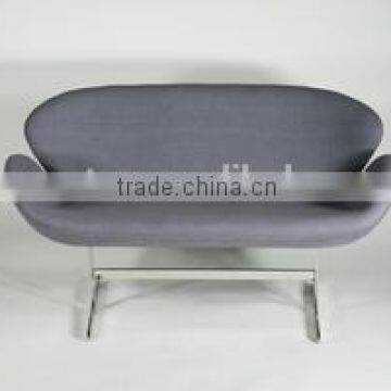 Replica Classic Fiberglass Material Fabric/genuine Leather Double Position/2 Seater Swan Sofa Desined by Arne Jacobsen photo-6