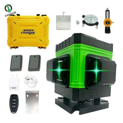 Industrial-Grade 12 Line Laser Level Green Beam Self-Leveling Tool with Dual Battery for Site Layout and Tiling