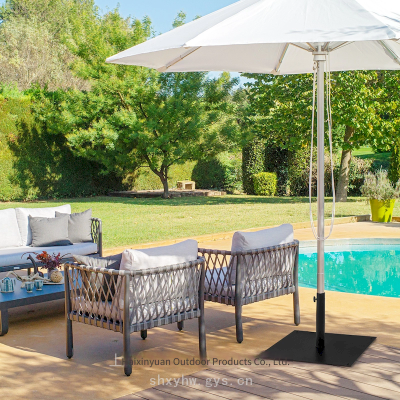 Carbon Steel Plate Outdoor Umbrella Stand, Square and Heavy-duty Umbrella Stand Base