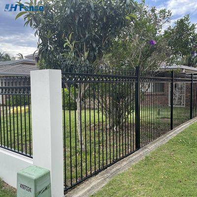 6ft Carbon Steel Powder Coated Modern Security Fencing 3D umweltfreundlicher Nagetiere abwehrender wasserdichter einfach zu montierender Außenzaun