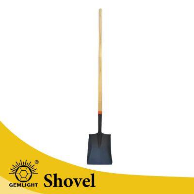 Manganese Steel Garden Shovel Flat Shovel With Long Handle for Shoveling Soil Sand Gravel Construction photo-1