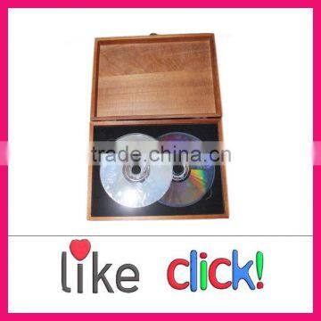 Wholesale Custom High quality Wooden CD box/wooden DVD Case