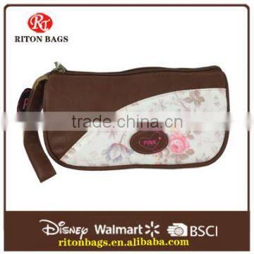 Fashion Canvas PU Leather Pencil Case For Girls