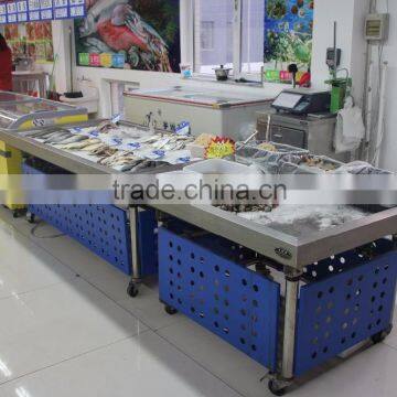APEX custom make stainless steel ice fish display table