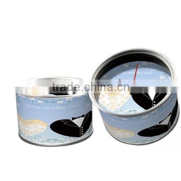 2014 new style date can clock, exquisite weding gift ,tin clock