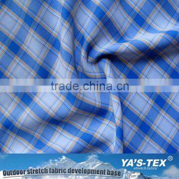 high quality shirt fabric yarn dyed woven polyester spandex shirt fabric