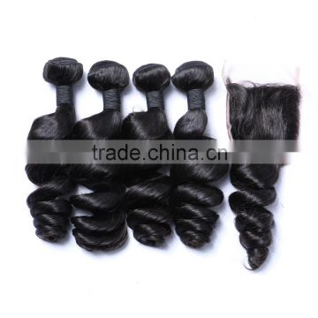 4 bundles of virgin hair Body wave malaysian hair curl hair wavy hair ins tock