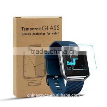 Hot Sale 9HTempered glass screen protector for Fitbit Blaze glass film protector for Fitbit Blaze