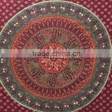 Screen Printed Multi Vintage Wall Hanging Tree of Life Spirit Bed Sheets photo-3