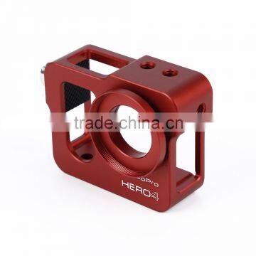 Red Metal CNC Aluminium Protective Case Shell for Hero4 HERO3+